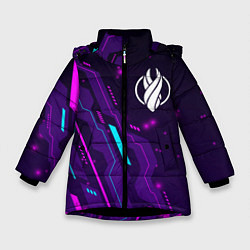 Куртка зимняя для девочки Dead Space neon gaming, цвет: 3D-черный