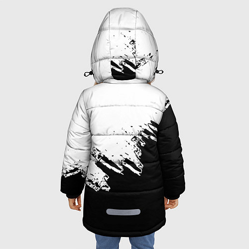 Зимняя куртка для девочки Borussia sport краски / 3D-Светло-серый – фото 4