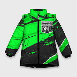 Куртка зимняя для девочки Lyon sport green, цвет: 3D-черный