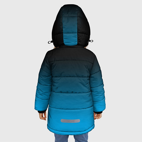 Зимняя куртка для девочки Далматинец космонавт в открытом космосе / 3D-Светло-серый – фото 4