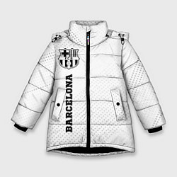 Куртка зимняя для девочки Barcelona sport на светлом фоне по-вертикали, цвет: 3D-черный