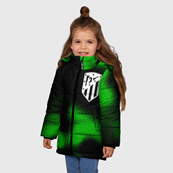 Куртка зимняя для девочки Atletico Madrid sport halftone, цвет: 3D-черный — фото 2
