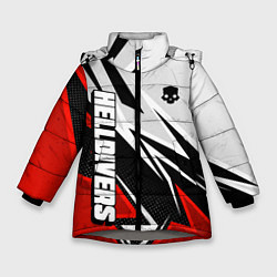 Зимняя куртка для девочки Helldivers 2 - white and red