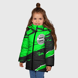 Куртка зимняя для девочки Bayern sport green, цвет: 3D-черный — фото 2