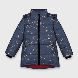Зимняя куртка для девочки Космическое поле звёзд