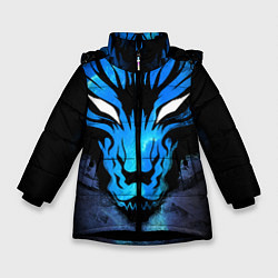 Куртка зимняя для девочки Genshin Impact - Волк Севера, цвет: 3D-черный