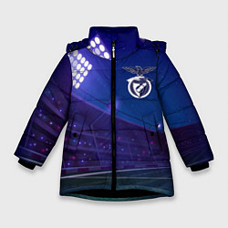 Куртка зимняя для девочки Benfica ночное поле, цвет: 3D-черный