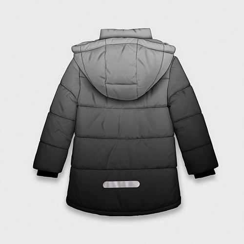 Зимняя куртка для девочки От серого к черному оттенки серого / 3D-Светло-серый – фото 2