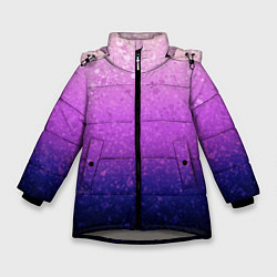 Зимняя куртка для девочки Абстрактный градиент розово-синий