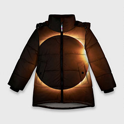 Куртка зимняя для девочки Полнолуние, цвет: 3D-светло-серый