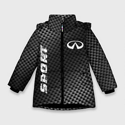 Куртка зимняя для девочки Infiniti sport carbon, цвет: 3D-черный