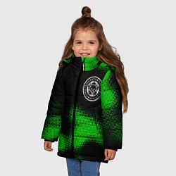 Куртка зимняя для девочки Leicester City sport halftone, цвет: 3D-черный — фото 2