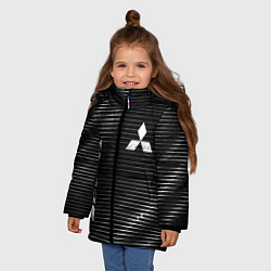 Куртка зимняя для девочки Mitsubishi sport metal, цвет: 3D-черный — фото 2