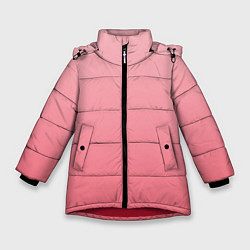 Куртка зимняя для девочки Нежный розовый градиент, цвет: 3D-красный
