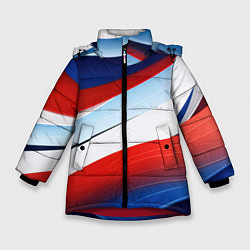 Зимняя куртка для девочки Волнистая абстракция в стиле минимализм