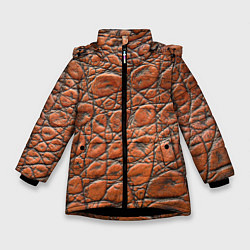 Зимняя куртка для девочки Змеиная шкура текстура