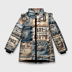 Зимняя куртка для девочки Пэчворк Tokyo and US