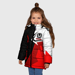 Куртка зимняя для девочки Honda CR-V - sport uniform, цвет: 3D-черный — фото 2