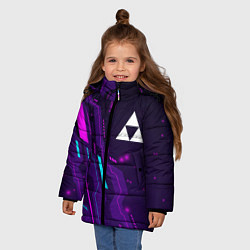 Куртка зимняя для девочки Zelda neon gaming, цвет: 3D-черный — фото 2