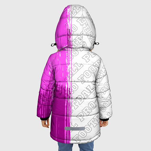 Зимняя куртка для девочки Ajax pro football по-вертикали / 3D-Черный – фото 4