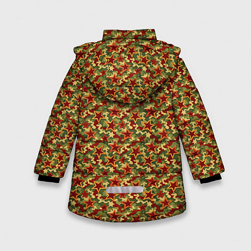Зимняя куртка для девочки Камуфляж победы / 3D-Светло-серый – фото 2