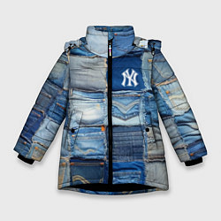 Зимняя куртка для девочки Patchwork - New York yankees baseball team