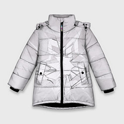 Зимняя куртка для девочки Белое разбитое стекло