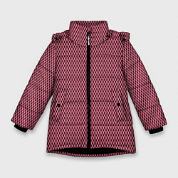Зимняя куртка для девочки Розовый имитация сетки паттерн