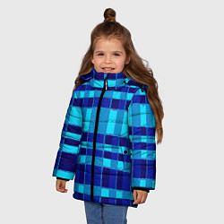 Куртка зимняя для девочки Полосный паттерн, цвет: 3D-светло-серый — фото 2