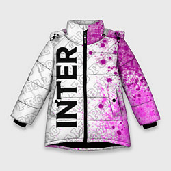 Зимняя куртка для девочки Inter pro football по-вертикали