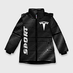 Куртка зимняя для девочки Tesla sport metal, цвет: 3D-черный