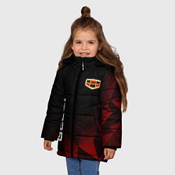 Куртка зимняя для девочки Geely, цвет: 3D-черный — фото 2