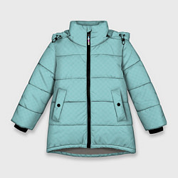 Зимняя куртка для девочки Светлый бирюзовый паттерн однотонный