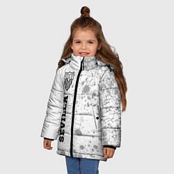 Куртка зимняя для девочки Sevilla sport на светлом фоне по-вертикали, цвет: 3D-черный — фото 2