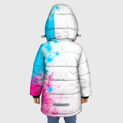 Зимняя куртка для девочки Napoli neon gradient style по-вертикали / 3D-Черный – фото 4
