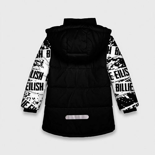 Зимняя куртка для девочки Billie Eilish steel music eng / 3D-Светло-серый – фото 2
