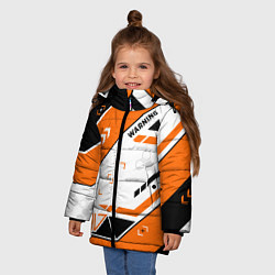 Куртка зимняя для девочки Asiimov AWP skin, цвет: 3D-светло-серый — фото 2