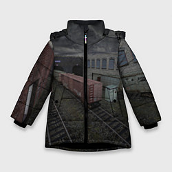 Куртка зимняя для девочки Counter Strike 1 6 de train, цвет: 3D-черный