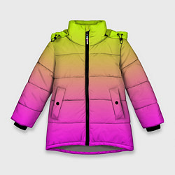 Куртка зимняя для девочки Градиент яркий, цвет: 3D-светло-серый