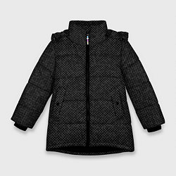 Куртка зимняя для девочки Текстурированный чёрно-серый, цвет: 3D-черный