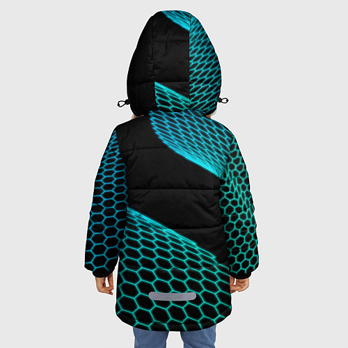 Зимняя куртка для девочки Fiat electro hexagon / 3D-Черный – фото 4
