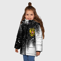 Куртка зимняя для девочки Герб Росси краски, цвет: 3D-красный — фото 2