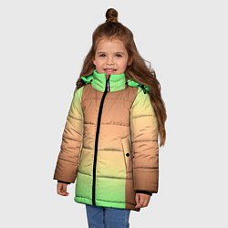 Куртка зимняя для девочки Фисташковый комбинированный градиент, цвет: 3D-светло-серый — фото 2