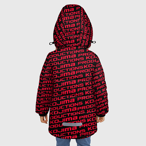 Зимняя куртка для девочки Kojima pattern game / 3D-Черный – фото 4