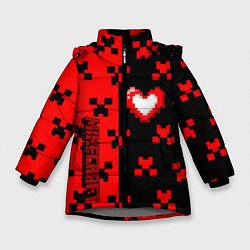 Куртка зимняя для девочки Minecraft games, цвет: 3D-светло-серый