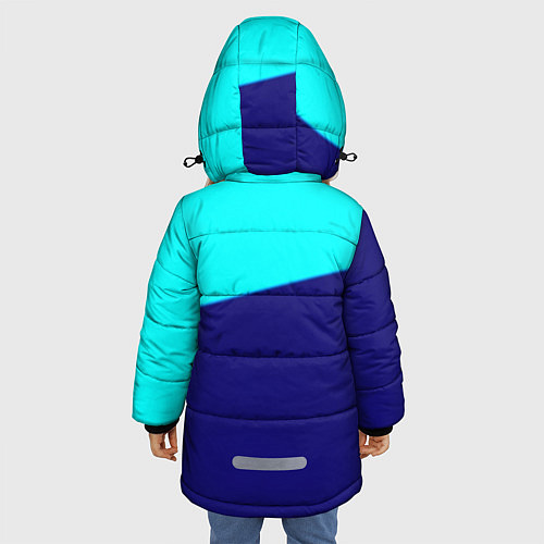 Зимняя куртка для девочки Манчестер сити геометрия спорт / 3D-Черный – фото 4
