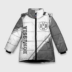 Куртка зимняя для девочки Borussia - white gradient вертикально, цвет: 3D-черный