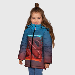 Куртка зимняя для девочки Dota 2: Symbol, цвет: 3D-светло-серый — фото 2