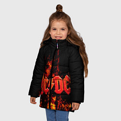 Куртка зимняя для девочки AC/DC Flame, цвет: 3D-красный — фото 2
