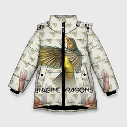 Куртка зимняя для девочки Imagine Dragons: Fly, цвет: 3D-черный